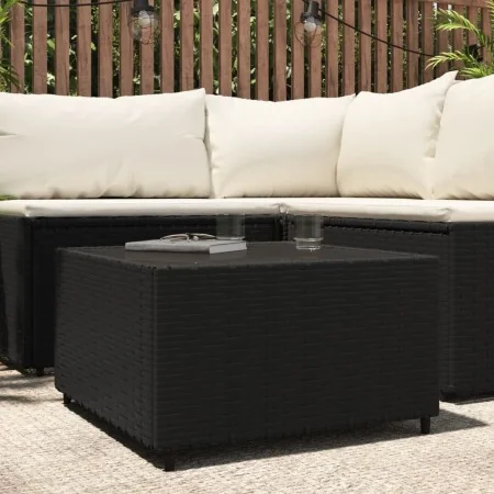 Mesa de centro jardín cuadrada ratán sintético negro 50x50x30cm de , Mesas de jardín - Ref: Foro24-319857, Precio: 63,08 €, D...