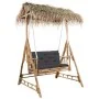 Banco columpio de 2 plazas hojas de palma y cojín bambú 202 cm by , Garden rockers - Ref: Foro24-3063933, Price: 476,81 €, Di...