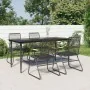 Juego de comedor de jardín 5 piezas ratán PVC negro de , Conjuntos de jardín - Ref: Foro24-3156576, Precio: 347,74 €, Descuen...