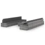Juego muebles de jardín 9 pzas y cojines ratán sintético gris von , Gartensets - Ref: Foro24-3067176, Preis: 845,52 €, Rabatt: %