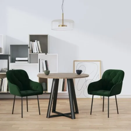 Sillas de comedor 2 unidades terciopelo verde oscuro by , dining chairs - Ref: Foro24-344847, Price: 123,47 €, Discount: %