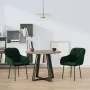 Sillas de comedor 2 unidades terciopelo verde oscuro by , dining chairs - Ref: Foro24-344847, Price: 123,47 €, Discount: %