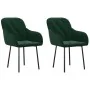 Sillas de comedor 2 unidades terciopelo verde oscuro by , dining chairs - Ref: Foro24-344847, Price: 123,47 €, Discount: %