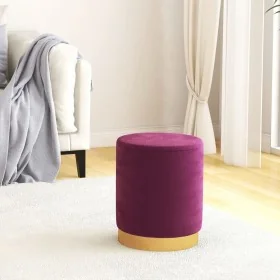 Taburete redondo con almacenaje terciopelo morado by , Folding stools and chairs - Ref: Foro24-340288, Price: 49,44 €, Discou...