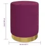 Taburete redondo con almacenaje terciopelo morado de , Taburetes y sillas plegables - Ref: Foro24-340288, Precio: 49,44 €, De...