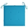 Sillas de jardín 8 uds madera maciza de teca con cojines azules von , Gartenstühle - Ref: Foro24-3072893, Preis: 625,81 €, Ra...