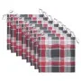 Sillas de jardín 8 uds madera teca con cojines a cuadros rojos von , Gartenstühle - Ref: Foro24-3072902, Preis: 629,14 €, Rab...