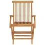 Sillas de jardín 4 uds madera maciza de teca con cojines verdes de , Sillas de jardín - Ref: Foro24-3065637, Precio: 345,96 €...