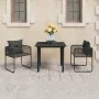 Set de comedor de jardín de 3 piezas PVC ratán negro de , Conjuntos de jardín - Ref: Foro24-3060094, Precio: 218,86 €, Descue...