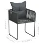Set de comedor de jardín de 3 piezas PVC ratán negro de , Conjuntos de jardín - Ref: Foro24-3060094, Precio: 218,86 €, Descue...