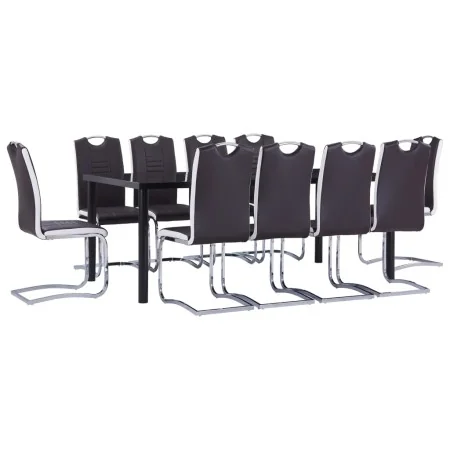 Juego de comedor 11 piezas cuero sintético marrón von , Möbelsets für Küchen und Esszimmer - Ref: Foro24-3053167, Preis: 866,...