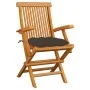Sillas de jardín 3 uds madera teca con cojines gris taupe by , Garden chairs - Ref: Foro24-3062537, Price: 234,33 €, Discount: %