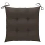 Sillas de jardín 3 uds madera teca con cojines gris taupe by , Garden chairs - Ref: Foro24-3062537, Price: 234,33 €, Discount: %