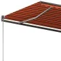 Toldo de pie automático naranja y marrón 350x250 cm by , Awnings - Ref: Foro24-3069730, Price: 480,03 €, Discount: %