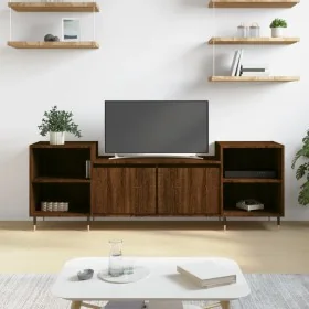 Mueble para TV madera contrachapada marrón roble 160x35x55 cm de , Muebles TV - Ref: Foro24-831339, Precio: 95,80 €, Descuent...