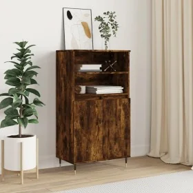 Aparador alto madera contrachapada roble ahumado 60x36x110 cm by , Sideboards - Ref: Foro24-831481, Price: 79,70 €, Discount: %