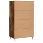 Aparador alto madera contrachapada roble ahumado 60x36x110 cm de , Aparadores - Ref: Foro24-831481, Precio: 79,69 €, Descuent...