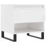 Mesa de centro madera de ingeniería blanco brillo 50x46x50 cm de , Mesas de centro - Ref: Foro24-830928, Precio: 43,72 €, Des...