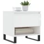 Mesa de centro madera de ingeniería blanco brillo 50x46x50 cm de , Mesas de centro - Ref: Foro24-830928, Precio: 43,72 €, Des...