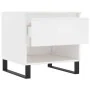 Mesa de centro madera de ingeniería blanco brillo 50x46x50 cm de , Mesas de centro - Ref: Foro24-830928, Precio: 43,72 €, Des...