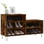 Mueble zapatero madera contrachapada roble ahumado 102x36x60 cm by , Shoe racks and shoe organizers - Ref: Foro24-831393, Pri...