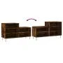Mueble zapatero madera contrachapada roble ahumado 102x36x60 cm by , Shoe racks and shoe organizers - Ref: Foro24-831393, Pri...