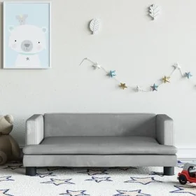 Sofá para niños de terciopelo gris claro 80x45x30 cm von , Baby- und Kleinkindmöbel - Ref: Foro24-3196306, Preis: 79,56 €, Ra...