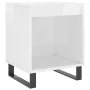 Mesita de noche madera de ingeniería blanco brillo 40x35x50 cm de , Mesitas de noche - Ref: Foro24-830736, Precio: 31,04 €, D...
