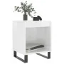 Mesita de noche madera de ingeniería blanco brillo 40x35x50 cm de , Mesitas de noche - Ref: Foro24-830736, Precio: 31,04 €, D...