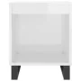 Mesita de noche madera de ingeniería blanco brillo 40x35x50 cm de , Mesitas de noche - Ref: Foro24-830736, Precio: 31,04 €, D...
