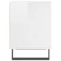 Mesita de noche madera de ingeniería blanco brillo 40x35x50 cm de , Mesitas de noche - Ref: Foro24-830736, Precio: 31,04 €, D...