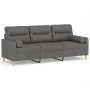 Sofá de 3 plazas con cojines tela gris oscuro 180 cm by , Sofas - Ref: Foro24-3200830, Price: 295,08 €, Discount: %