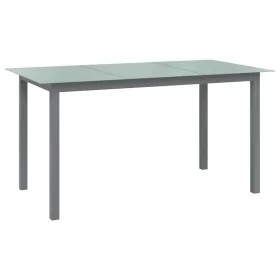 Mesa de jardín de aluminio y vidrio gris claro 150x90x74 cm by , Garden tables - Ref: Foro24-312204, Price: 178,18 €, Discoun...