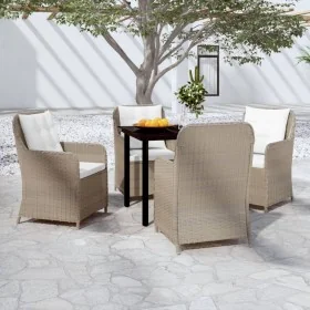 Juego de comedor de jardín 5 piezas con cojines marrón von , Gartensets - Ref: Foro24-3099554, Preis: 565,83 €, Rabatt: %