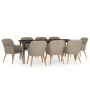 Juego de comedor de jardín 9 piezas y cojines marrón von , Gartensets - Ref: Foro24-3099528, Preis: 1,00 €, Rabatt: %