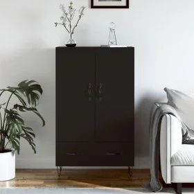 Aparador alto madera de ingeniería negro 69,5x31x115 cm by , Sideboards - Ref: Foro24-828229, Price: 88,86 €, Discount: %