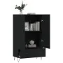 Aparador alto madera de ingeniería negro 69,5x31x115 cm by , Sideboards - Ref: Foro24-828229, Price: 88,81 €, Discount: %