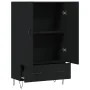 Aparador alto madera de ingeniería negro 69,5x31x115 cm by , Sideboards - Ref: Foro24-828229, Price: 88,81 €, Discount: %