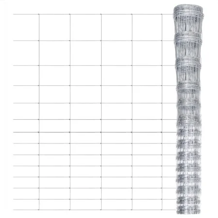 Valla de jardín de acero galvanizado plateado 50x1 m by , fence panels - Ref: Foro24-149499, Price: 88,28 €, Discount: %