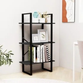Estante almacenamiento madera maciza de pino negro 60x30x105 cm by , Bookcases and shelves - Ref: Foro24-806516, Price: 61,92...