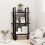 Estante almacenamiento madera maciza de pino negro 60x30x105 cm de , Librerías y estanterías - Ref: Foro24-806516, Precio: 61...
