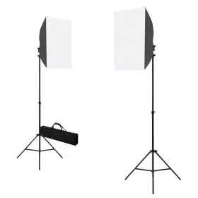 Lámparas de estudio profesional 2 uds acero negro 40x60 cm by , Flashes and studio lighting - Ref: Foro24-190216, Price: 92,3...