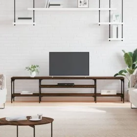 Mueble TV madera ingeniería y hierro marrón roble 201x35x45 cm von , TV-Möbel - Ref: Foro24-831817, Preis: 84,88 €, Rabatt: %