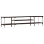 Mueble TV madera ingeniería y hierro marrón roble 201x35x45 cm von , TV-Möbel - Ref: Foro24-831817, Preis: 84,88 €, Rabatt: %