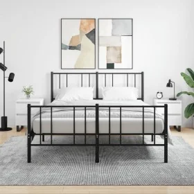Mesitas de noche 2 uds madera de ingeniería blanco 40x35x50 cm by , Nightstands - Ref: Foro24-826893, Price: 101,46 €, Discou...