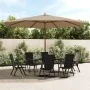 Sombrilla de jardín con poste de madera gris taupé 400x273 cm von , Sonnenschirme - Ref: Foro24-363178, Preis: 135,07 €, Raba...