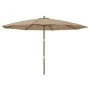 Sombrilla de jardín con poste de madera gris taupé 400x273 cm von , Sonnenschirme - Ref: Foro24-363178, Preis: 135,07 €, Raba...