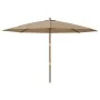 Sombrilla de jardín con poste de madera gris taupé 400x273 cm von , Sonnenschirme - Ref: Foro24-363178, Preis: 135,07 €, Raba...