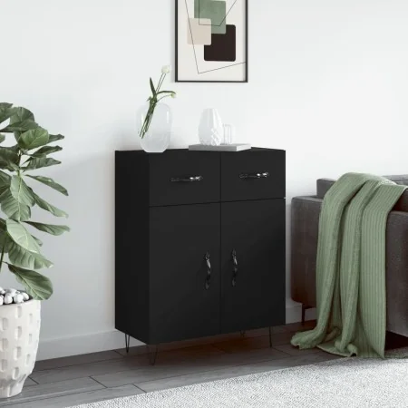 Aparador de madera de ingeniería negro 69,5x34x90 cm by , Sideboards - Ref: Foro24-827973, Price: 85,51 €, Discount: %