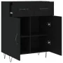 Aparador de madera de ingeniería negro 69,5x34x90 cm by , Sideboards - Ref: Foro24-827973, Price: 85,51 €, Discount: %